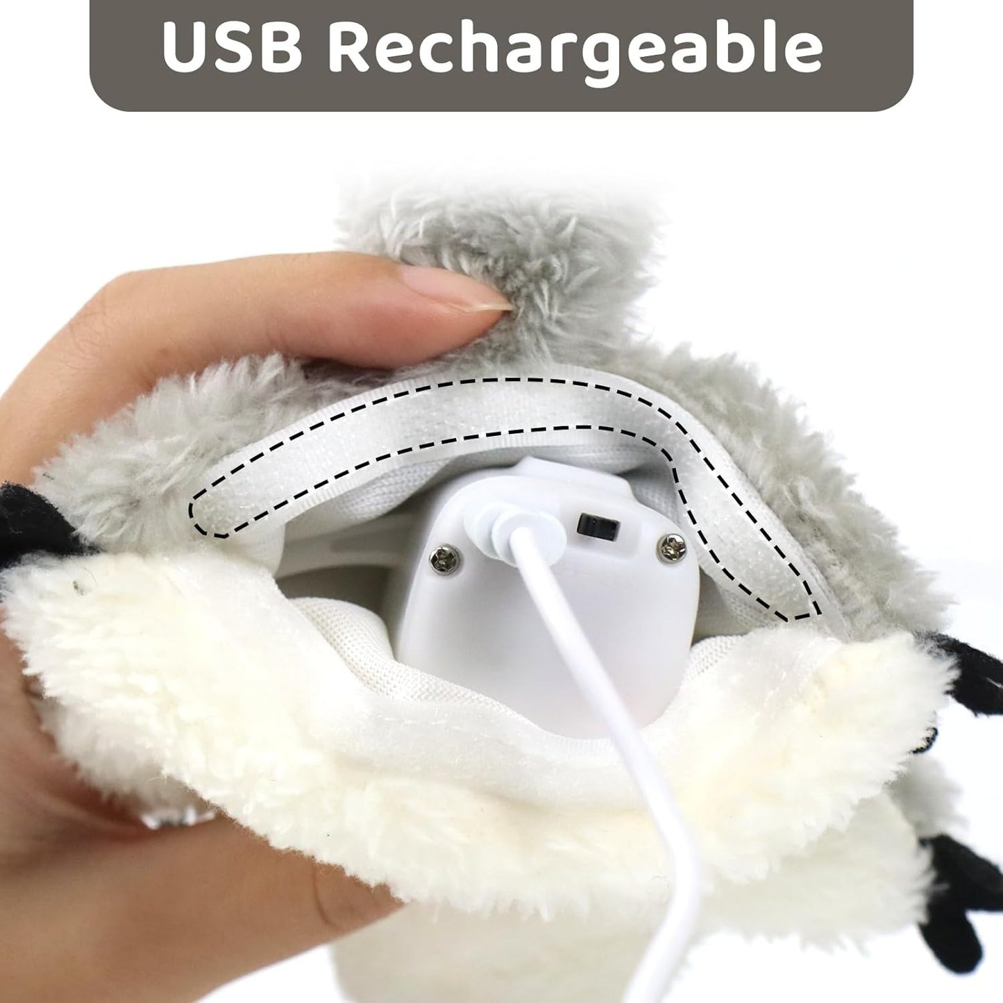 Pet Toys Cat Catnip Toys Flapping Squirrel, Rechargeable Touch Activated Kitten Toys, Lifelike Interactive Cats Toy Indoor, Cat Kicker Plush Toys For All Breeds Universal Interactive Toy Cat T