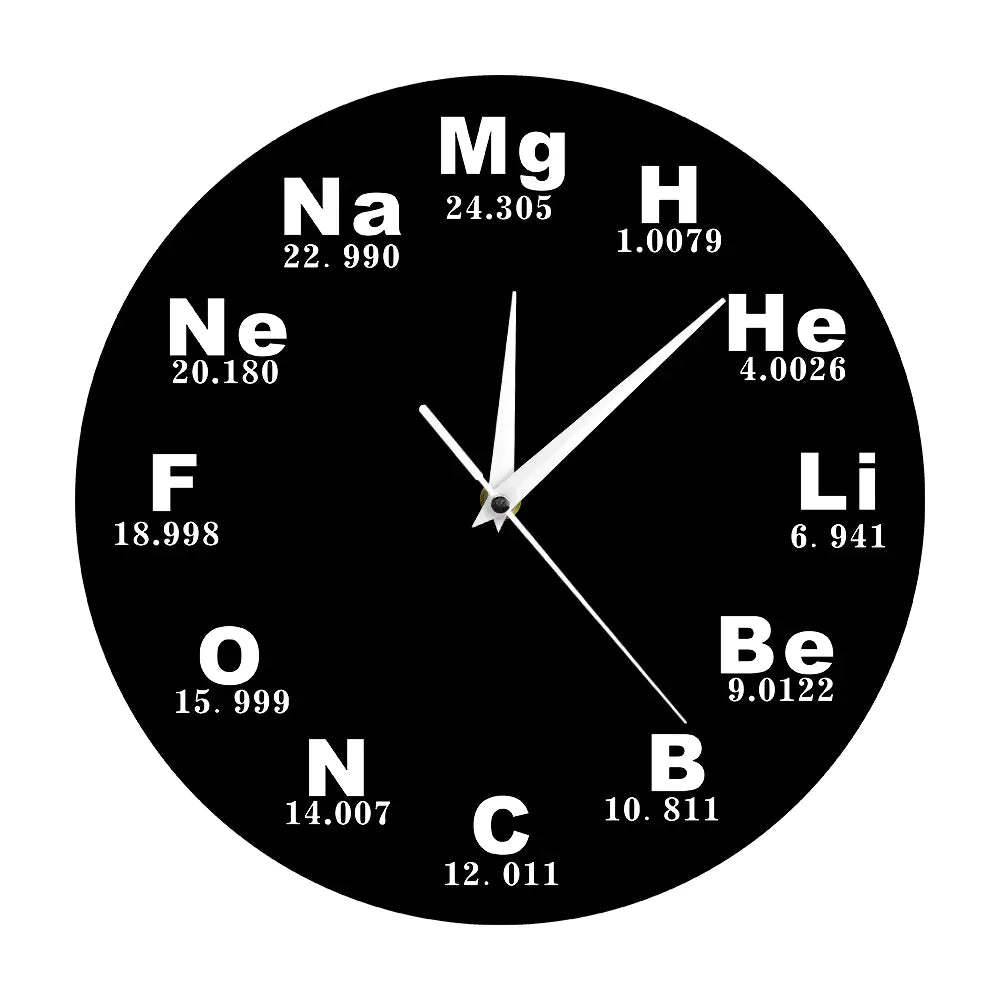 Periodic Table Wall Clock with Acrylic Design