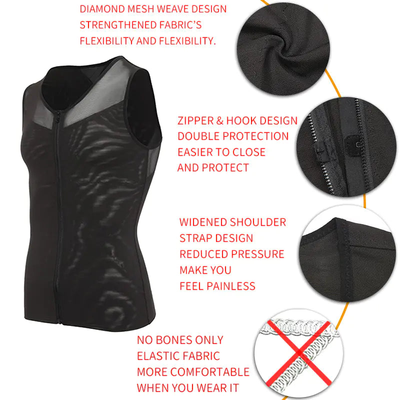 Men's Slimming Body Shaper Waist Trainer and Vest