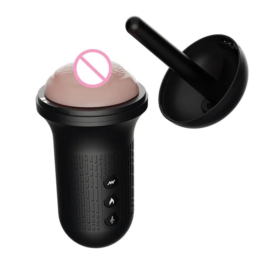 "Automatic Heating Vibrating Male Masturbator Cup"