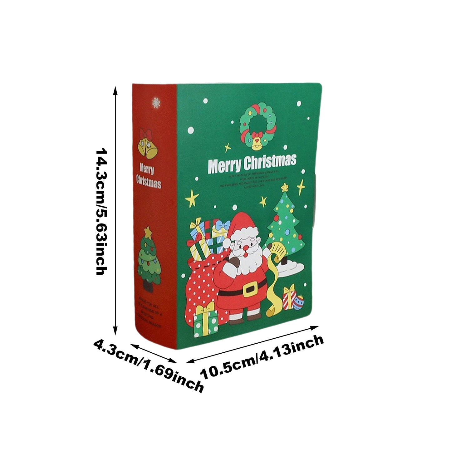 10 Pcs Christmas Treat Boxes Book Shape Cartoon Candy Box Christmas Tree Santa Bakery Gift Boxes For Christmas Birthday Wedding Party Present Decoration Supplies