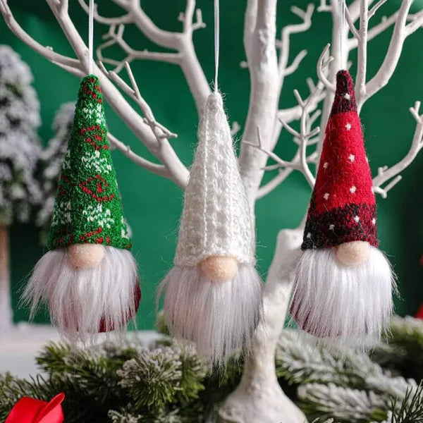 12 Pcs Christmas Gnomes Hanging Ornaments Tomte Gnomes Plush Decorative Ornaments Faceless Gnome Xmas Tree Hanging Decorative Santa Elf Home Wall Table Decor For Christmas Home