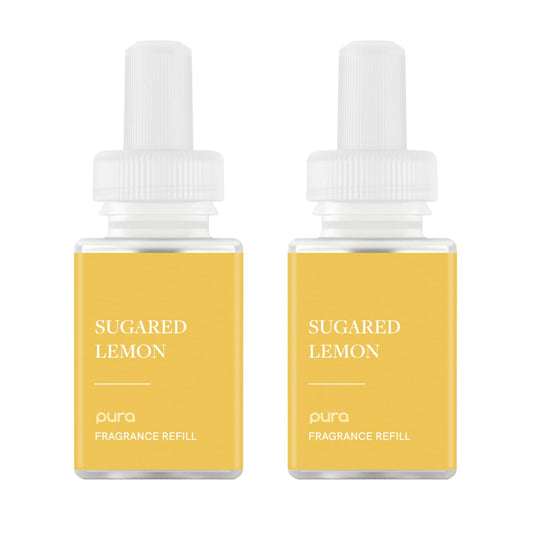 Pura Smart Home Air Diffuser Fragrance - Smart Home Scent Refill - Up to 120-Hours of Premium Fragrance per Refill - Clean Diffuser Fragrance for Home Office & Apartment - 2 Pack Sugared Lemon