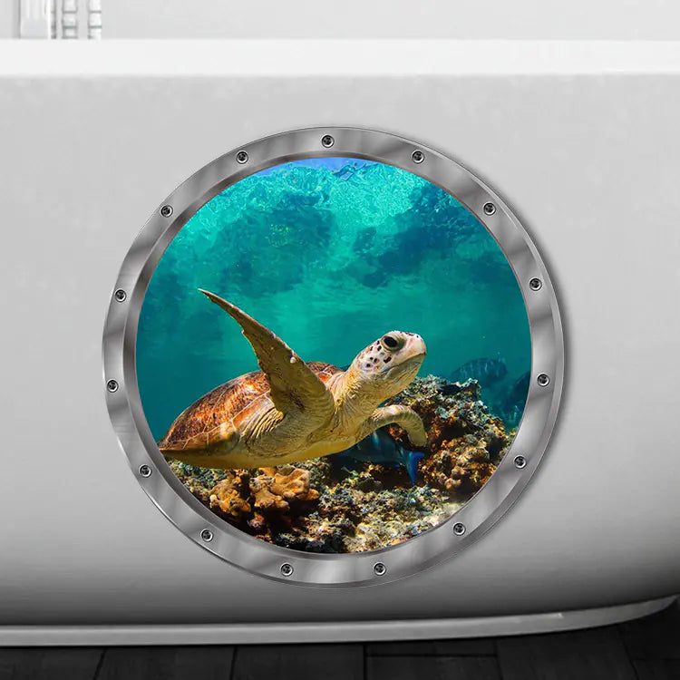 MT1263 PVC Wall Sticker - Undersea Turtle Decor