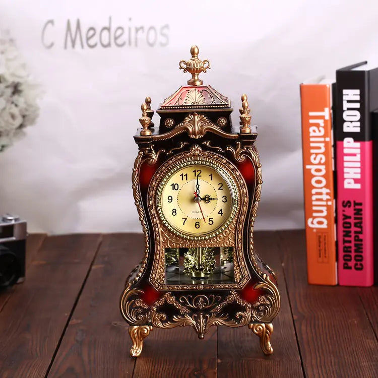 Silent Music Alarm Clock with Vintage European Design