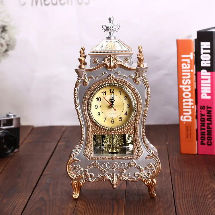Silent Music Alarm Clock with Vintage European Design