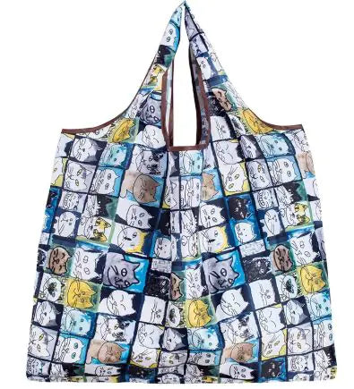 Eco-Friendly Reusable Collapsible Grocery Shopping Bag - Large Capacity Tote for Ladies