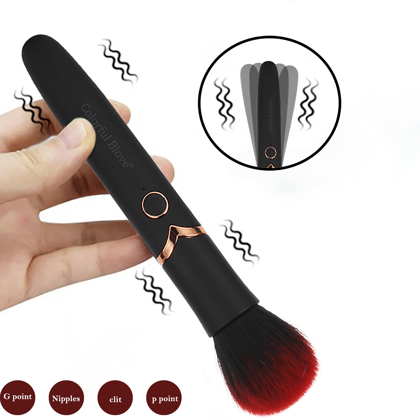 Discreet Mini Bullet For Women  Elegant Makeup Brush Vibrator,Travel Friendly Body Massager With Nipple Stimulation