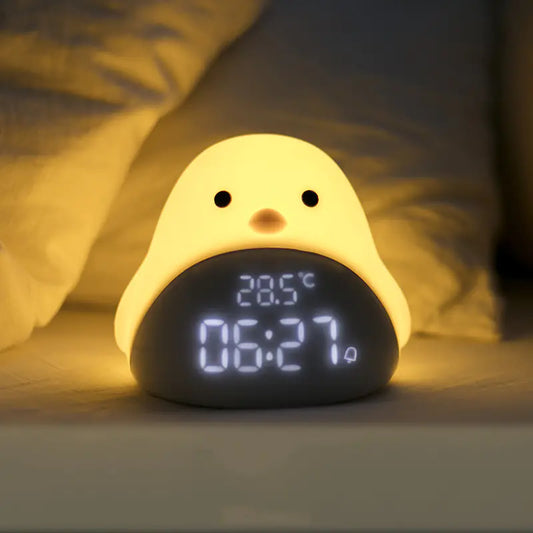 Silent LED Alarm Clock with Creative Design for Kids