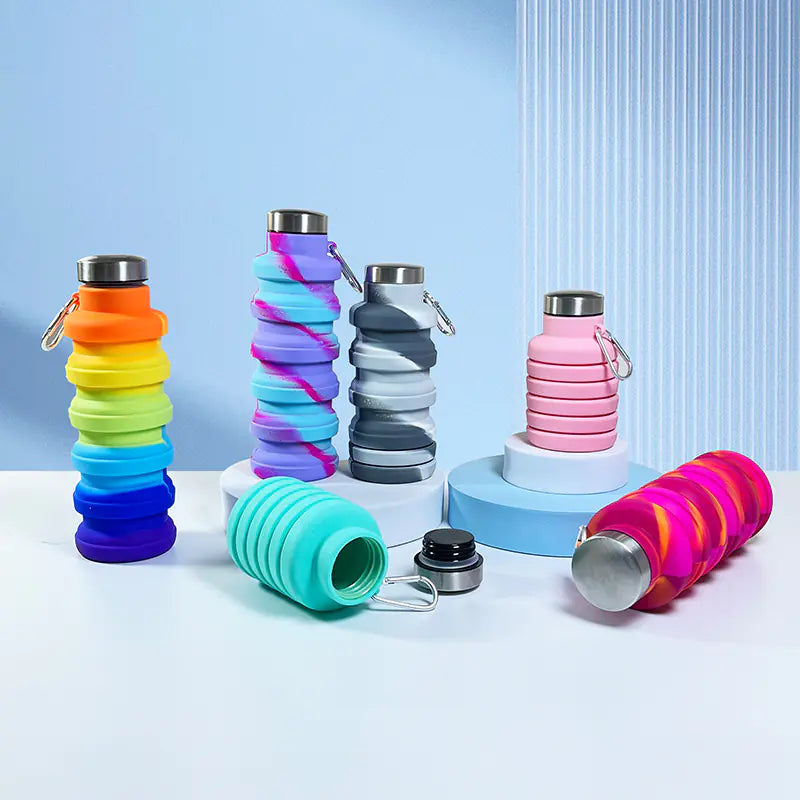 Portable Silicone Folding Water Bottle for Travel