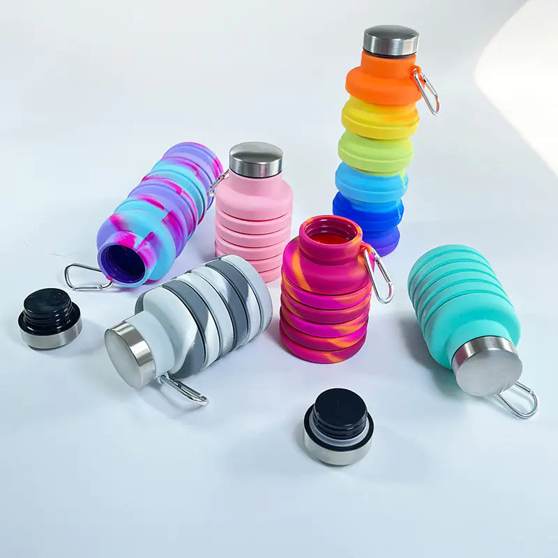 Portable Silicone Folding Water Bottle for Travel