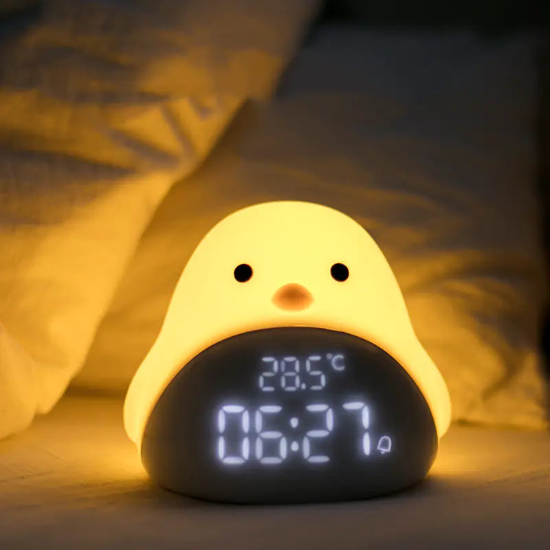Silent LED Alarm Clock with Creative Design for Kids