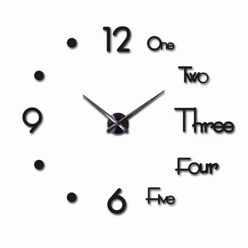 DIY 3D Acrylic Silent Wall Clock for Home Decor