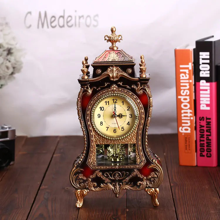 Silent Music Alarm Clock with Vintage European Design