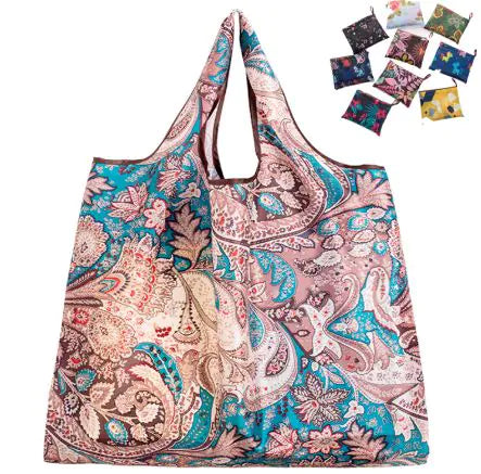 Eco-Friendly Reusable Collapsible Grocery Shopping Bag - Large Capacity Tote for Ladies