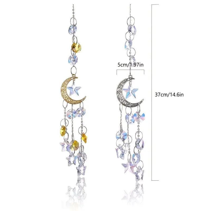 Faux Crystal Wind Chimes Dream Catcher for Decoration
