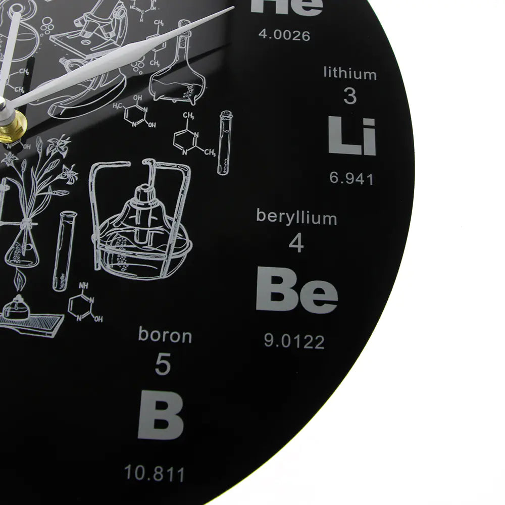 Periodic Table Wall Clock with Acrylic Design