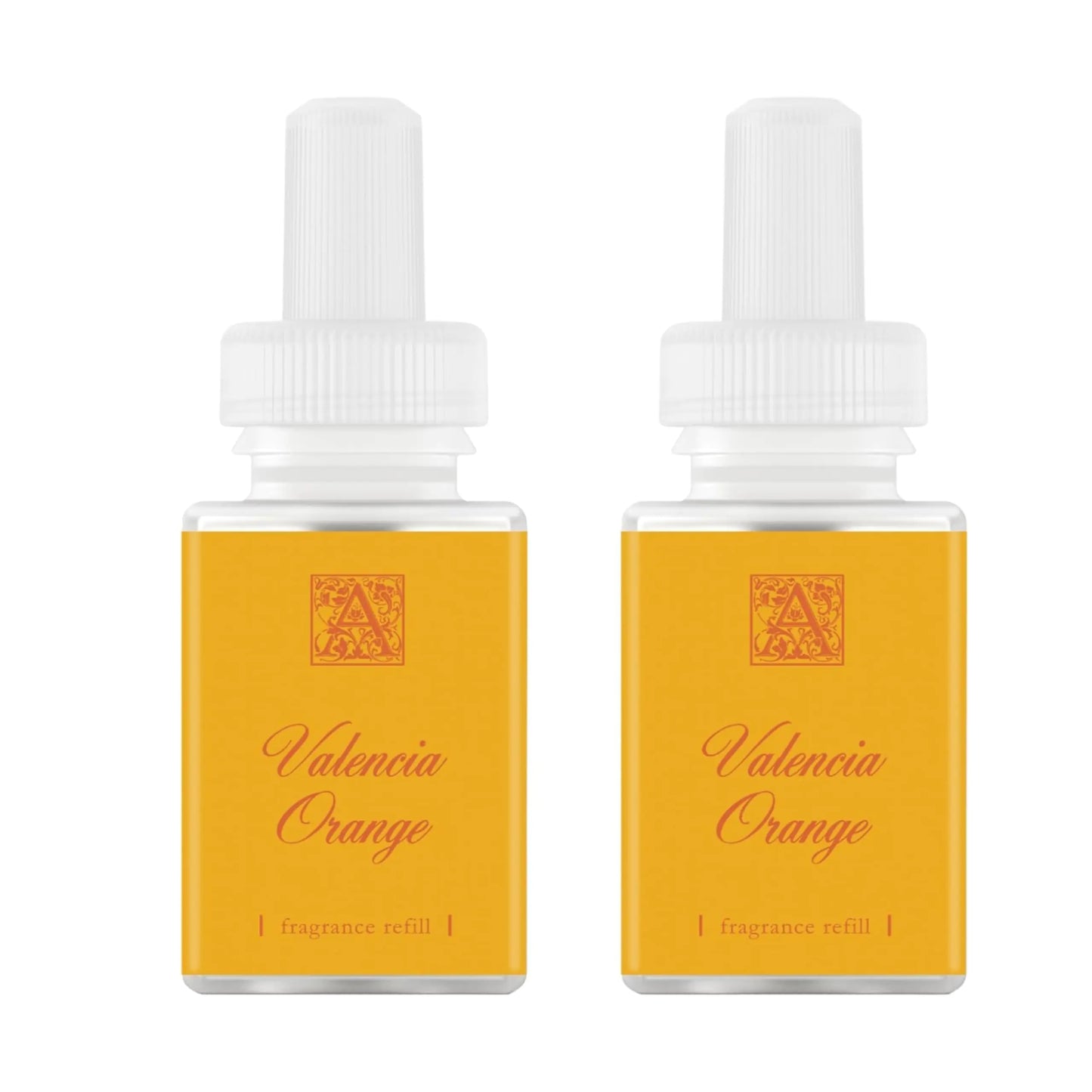 Pura & Aromatique Home Scent Refill - Smart Home Air Diffuser Fragrance - Up to 120-Hours of Luxury Fragrance per Refill - Household Essential - Clean Diffuser Fragrance - 2 Pack - Valencia Orange