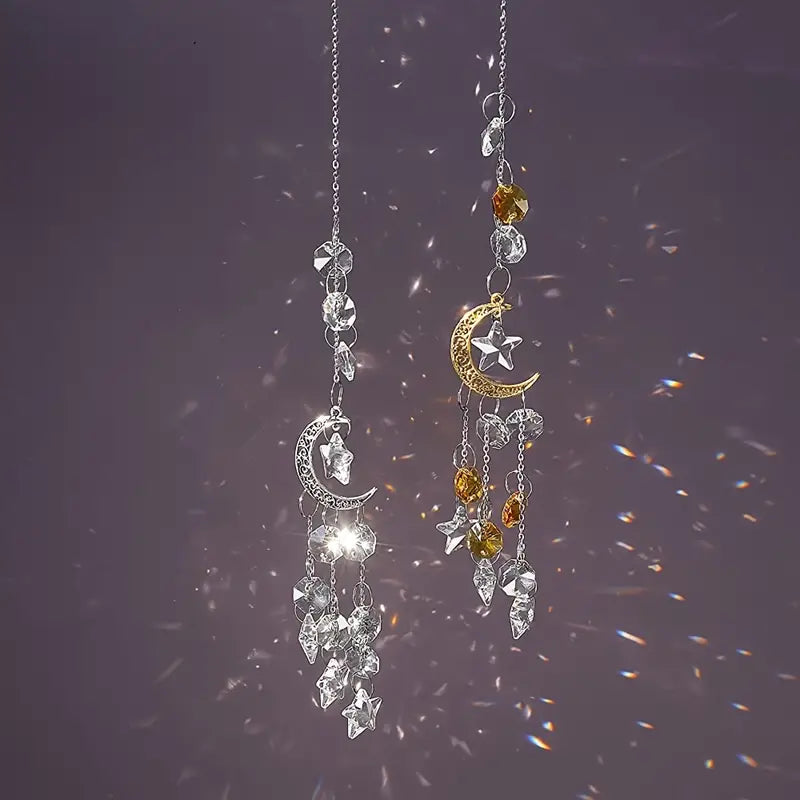 Faux Crystal Wind Chimes Dream Catcher for Decoration