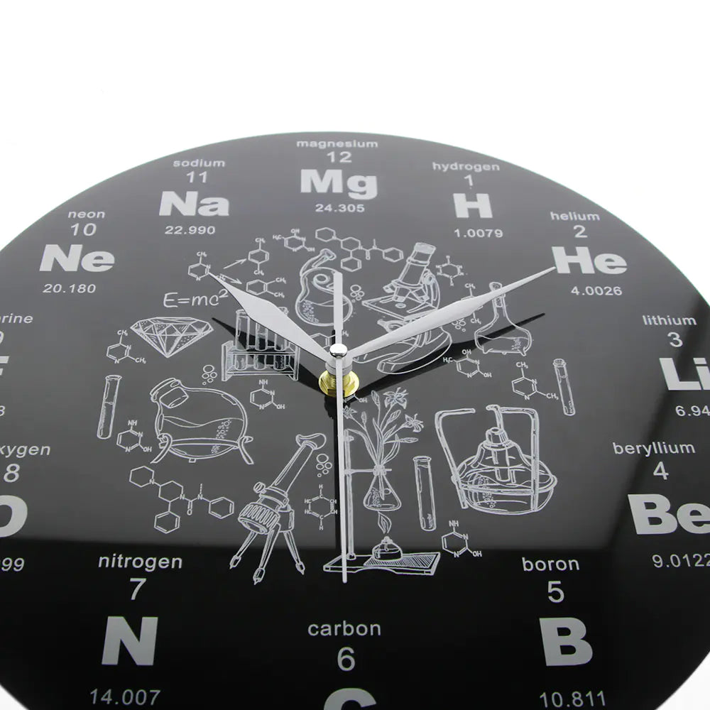 Periodic Table Wall Clock with Acrylic Design