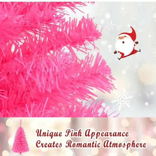 1 Pc Green Space-saving Design 36 Inch Unlit Artificial Christmas Mini Tree With Plastic Stand