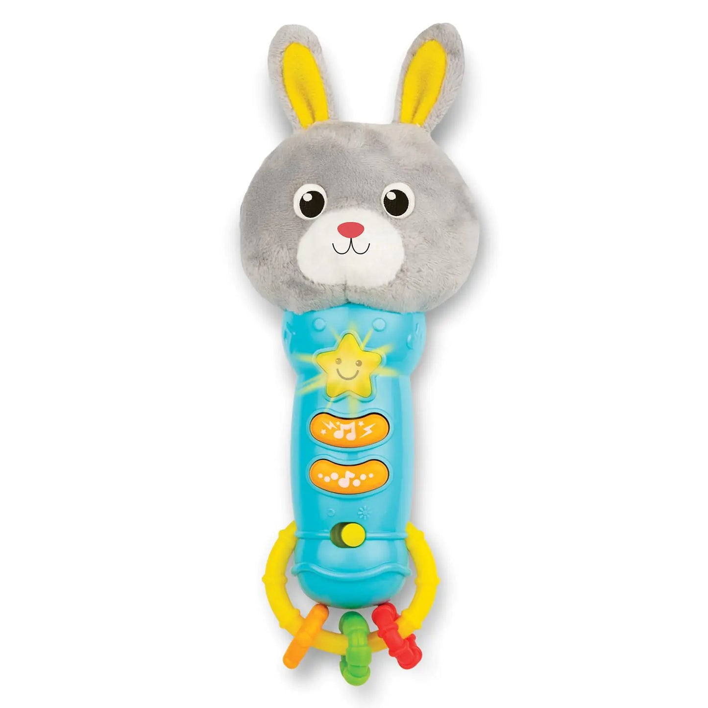 Bambiya Bunny Baby Teething Toy for 6 Months and Up - Baby Teether Rattle & Musical Toy with Lights Fun Sound Effects - Baby Toy Gift for Ages 6 Months and Up