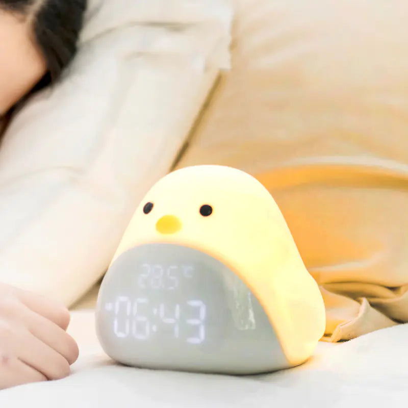 Silent LED Alarm Clock with Creative Design for Kids