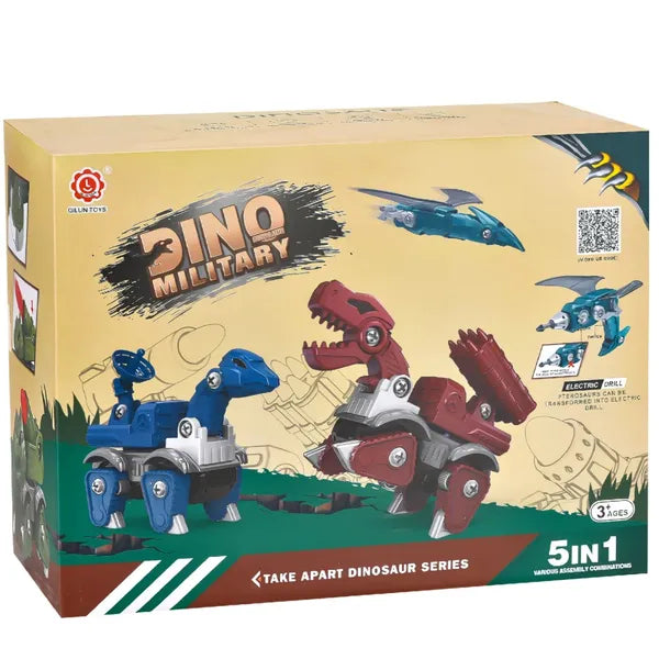 5 Pack Dinosaur Toys For Kids Age 3, Take Part Toys Dinosaur Building Toys Set For Toddler