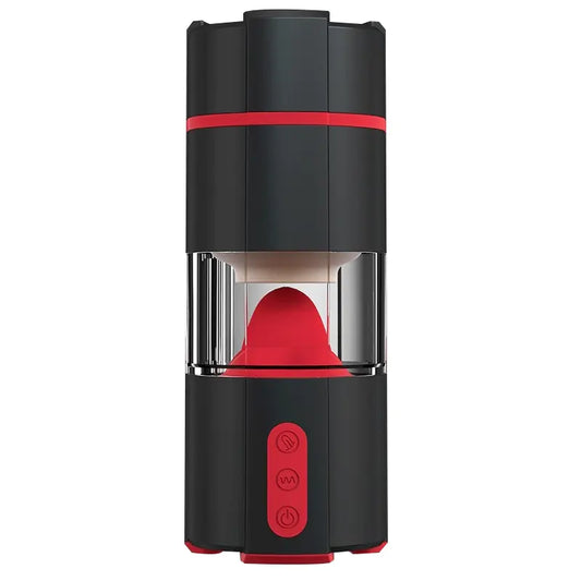 Electric Tongue Vibrating Male Masturbator Cup
