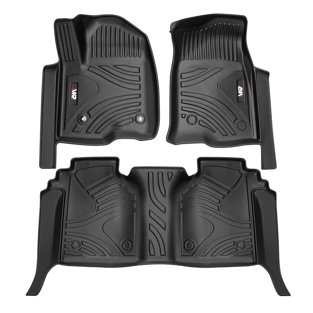 MKR Floor Mats All Weather Floor Mats For Chevrolet SILVERADO 2019-2025 TPE Eco-Friendly Materials