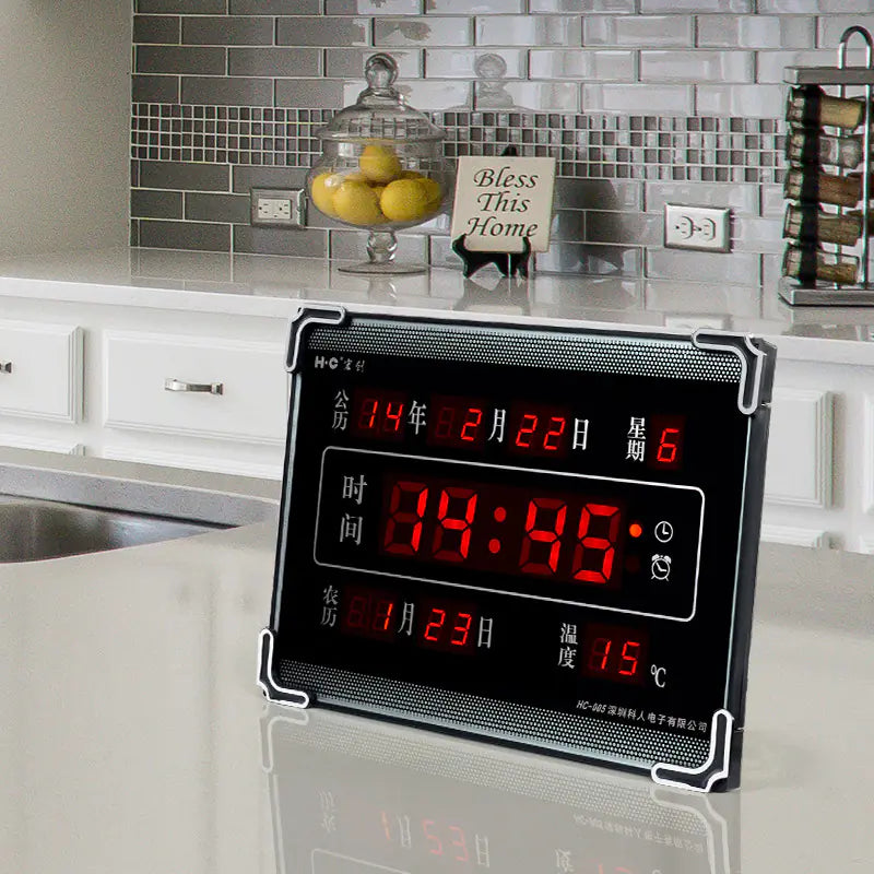 Multifunctional Digital Desktop Alarm Clock with LED