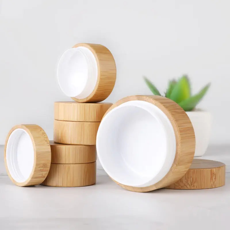 Eco-Friendly Bamboo Cream Jar for Cosmetics