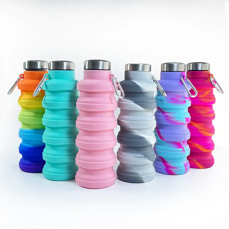 Portable Silicone Folding Water Bottle for Travel