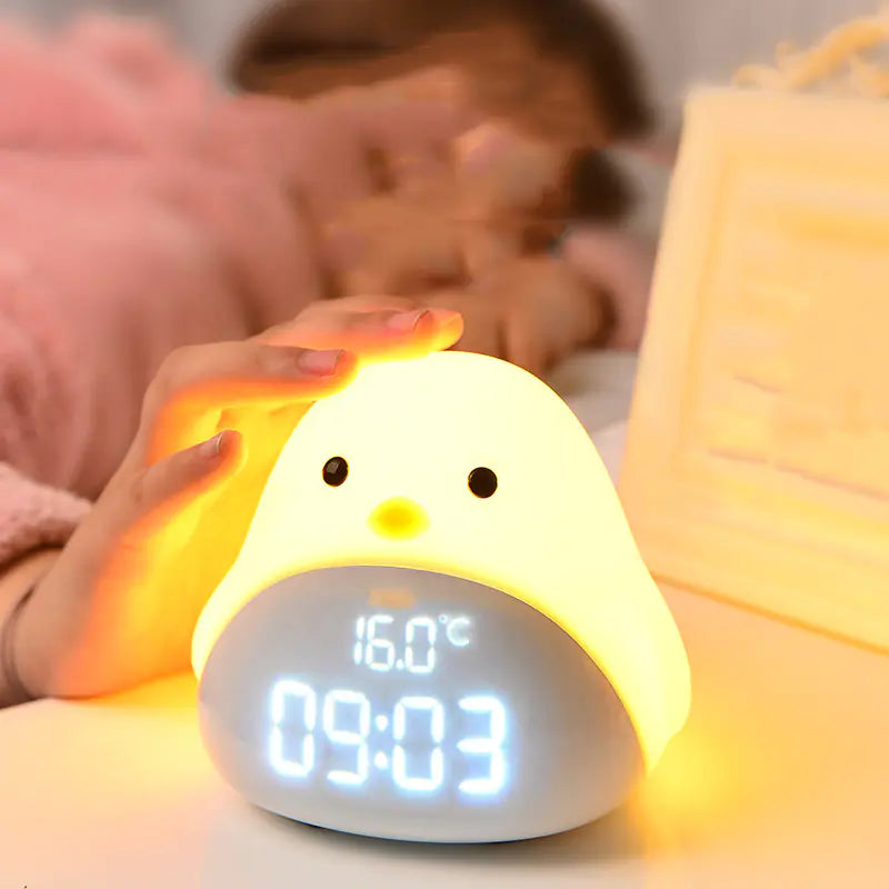 Silent LED Alarm Clock with Creative Design for Kids