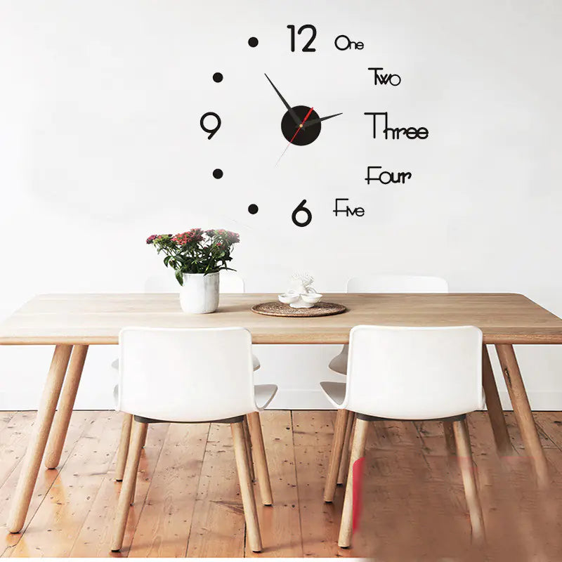 DIY 3D Acrylic Silent Wall Clock for Home Decor