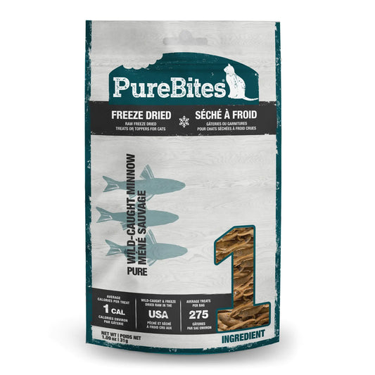PureBites Minnow Freeze Dried Cat Treats 1 Ingredient Made in USA 1.09oz