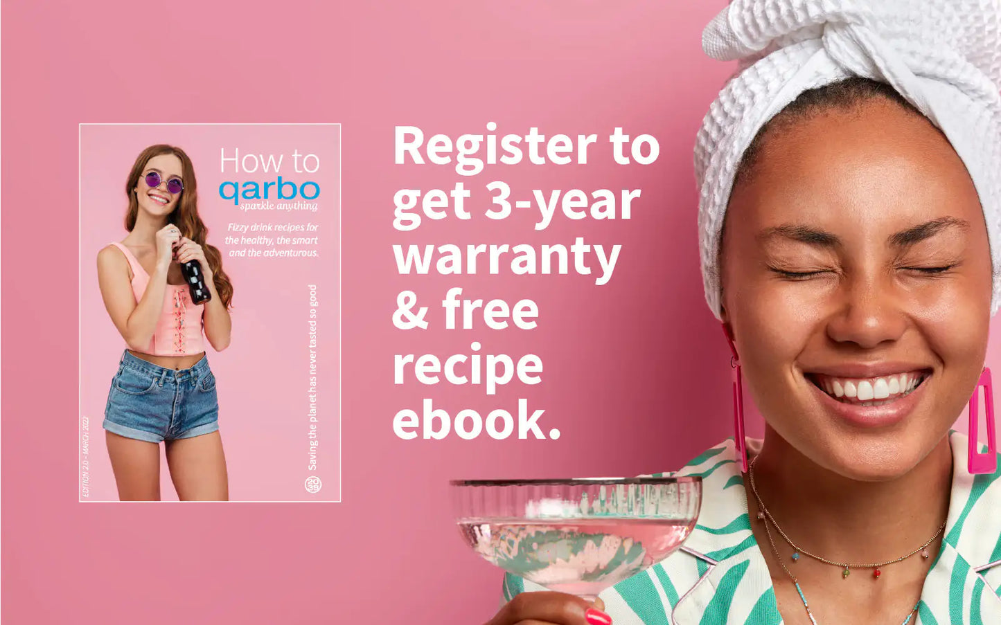 qarbo CLASSIC - Sparkling Water Maker and Fruit Infuser - Bronze