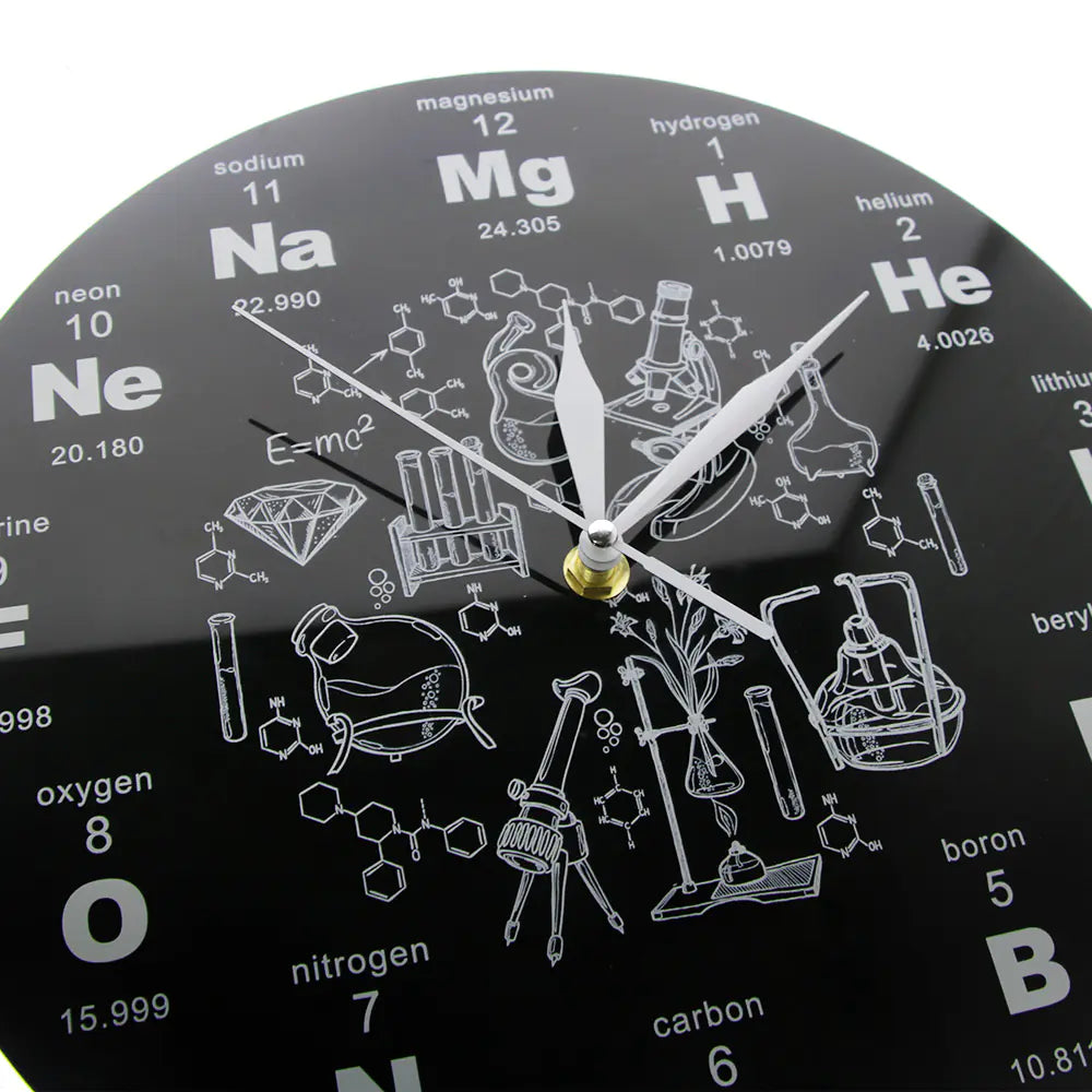 Periodic Table Wall Clock with Acrylic Design