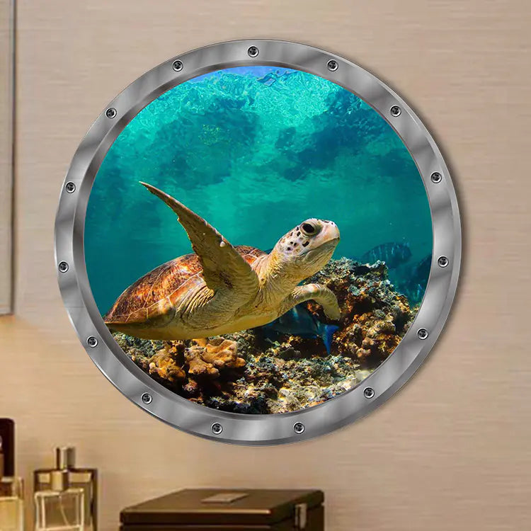 MT1263 PVC Wall Sticker - Undersea Turtle Decor
