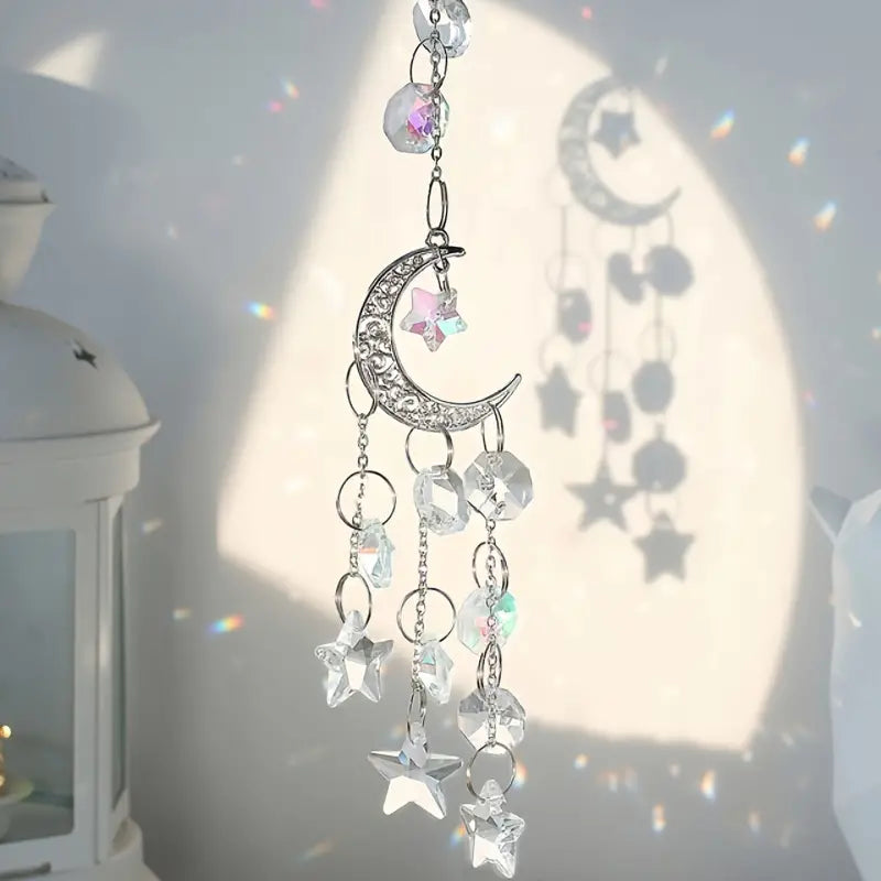 Faux Crystal Wind Chimes Dream Catcher for Decoration