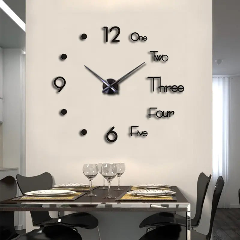 DIY 3D Acrylic Silent Wall Clock for Home Decor