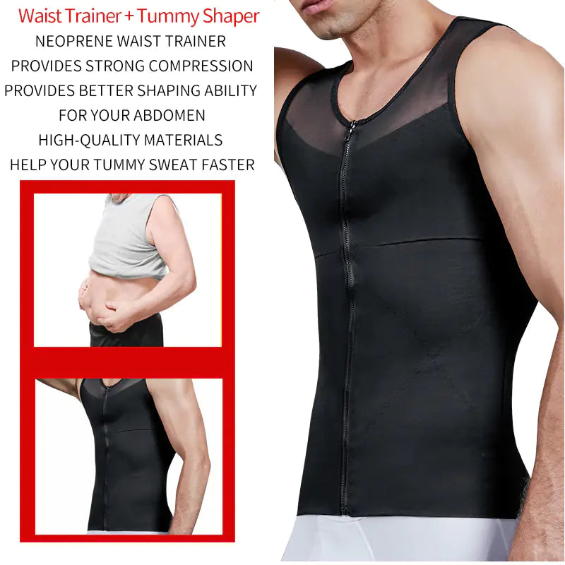 Men's Slimming Body Shaper Waist Trainer and Vest