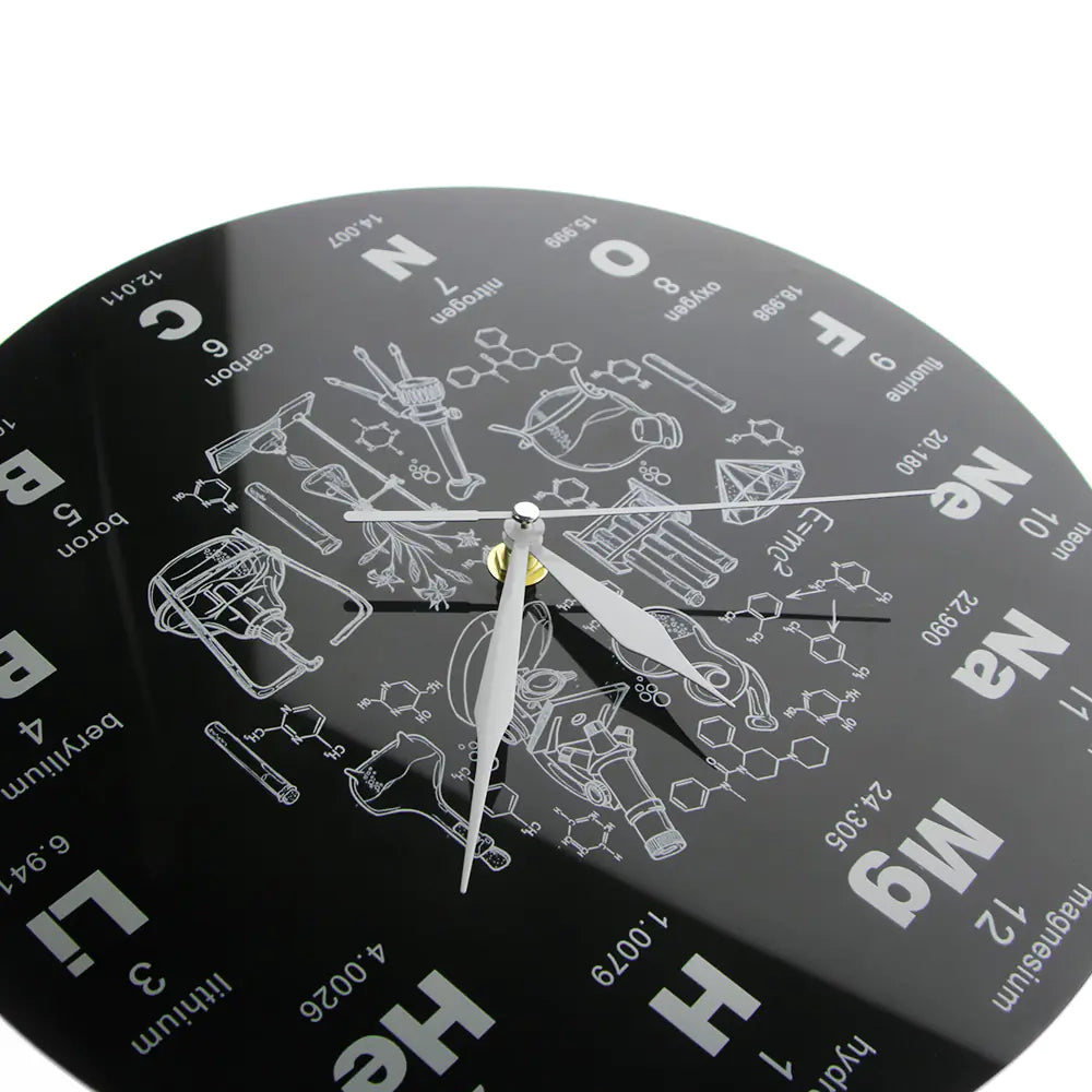 Periodic Table Wall Clock with Acrylic Design