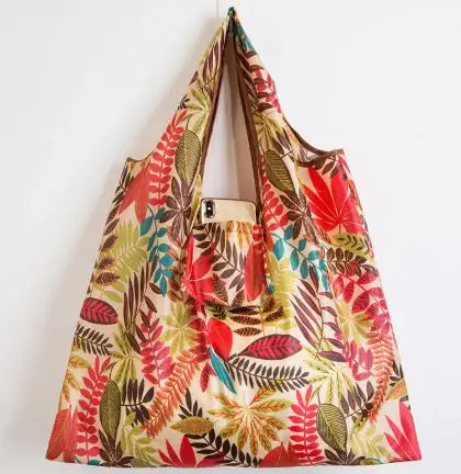 Eco-Friendly Reusable Collapsible Grocery Shopping Bag - Large Capacity Tote for Ladies