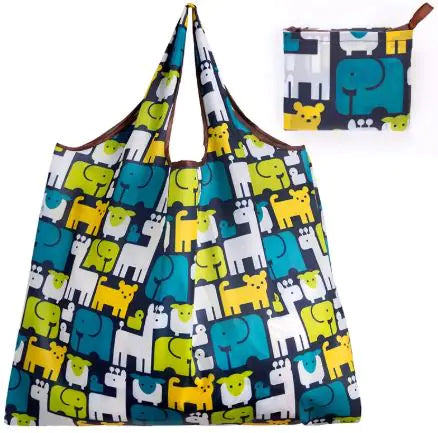 Eco-Friendly Reusable Collapsible Grocery Shopping Bag - Large Capacity Tote for Ladies